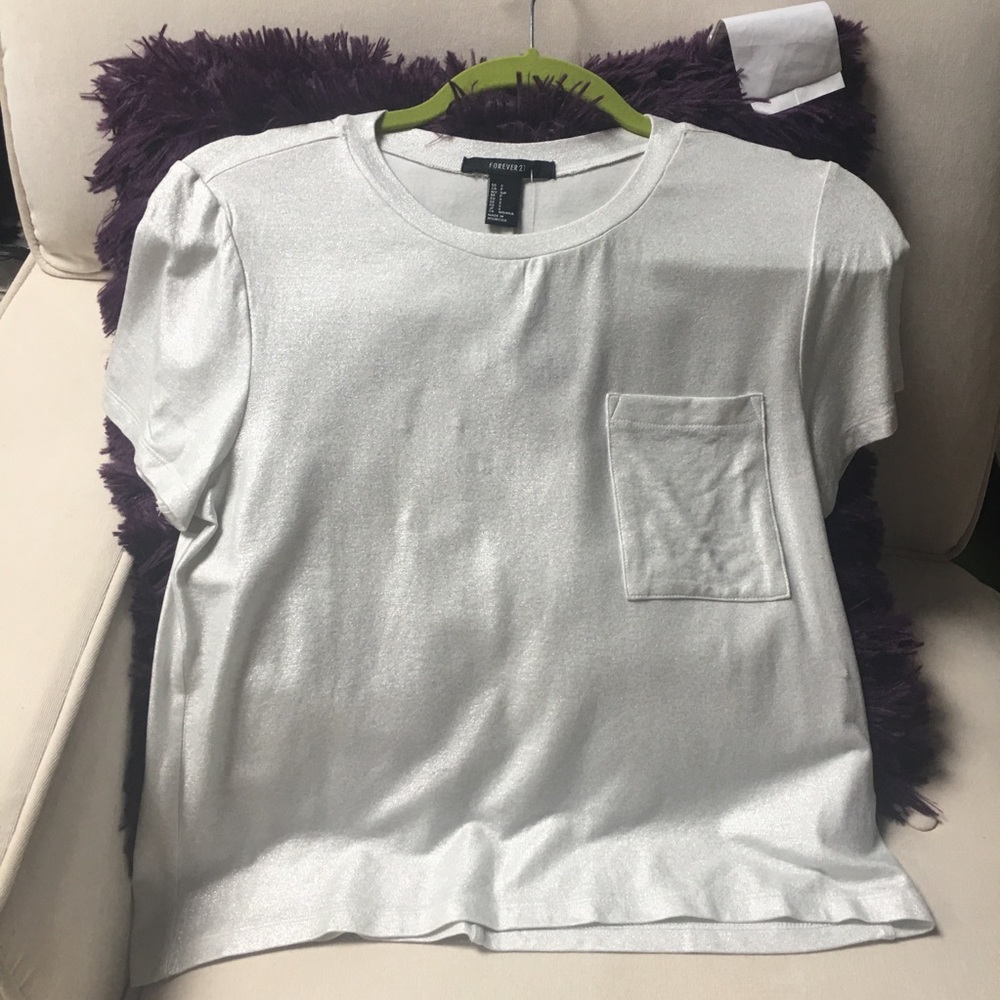Knit silver top Forever 21